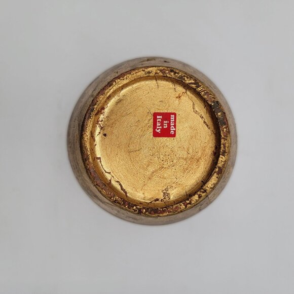 Italian Gold Florentine Pottery Vase - Picture 6 of 7